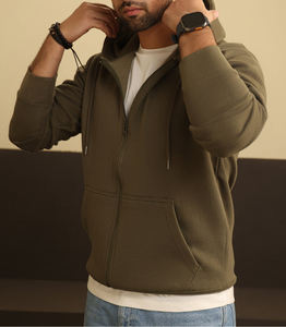 Diseño de marca personalizado 2026 Winter Puff Print Hoodie Hombres 350gsm Oversized Blank Hoodies para invierno - Product Image 2