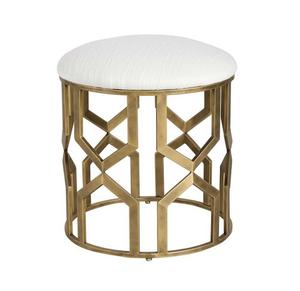 Tabouret de bar ottoman au design indien de luxe avec plateau en velours vert support en métal doré brillant meilleur mini tabouret au prix de vente disponible - Product Image 3