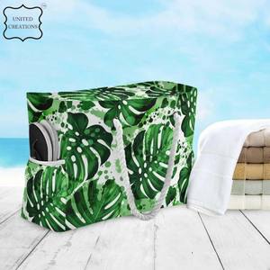 Sac fourre-tout imprimé en toile de hêtre recyclé naturel personnalisable sac à poignée en corde écologique sac à provisions recyclé - Product Image 5