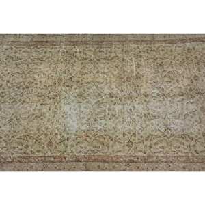 Tapis turc vintage grande surface 3.8 X 6.4ft classique vert Beige Patchwork Design fait main laine Latex pour couloir chambre décor - Product Image 5