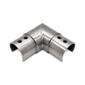 Connecteur d'angle à 90 degrés en acier inoxydable pour rail supérieur de verre, résistant à la rouille ALLWIN 50359 - Product Image 1
