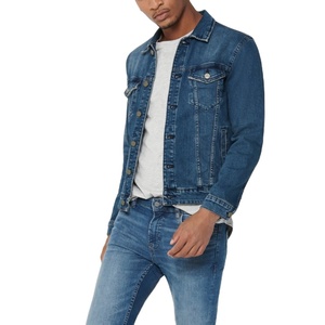 New Arrival Plus Size Men's Denim Jacket Turn <b>Down</b> Collar Pocket Loose Jacket Distressed Vintage Washed Jacket - Product Image 1