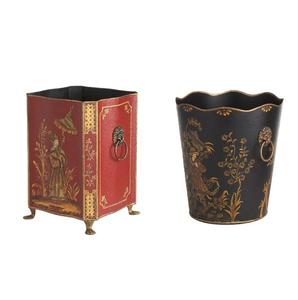 Design vintage classique meilleure arrivée poubelle en fer Design doré fait à la main personnalisé taille personnalisée forme et couleurs poubelle - Product Image 5