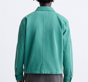 โลโก้ที่กําหนดเอง OEM เสื้อแจ็คเก็ตผ้าใบผ้าเดนิมแบบกําหนดเองสําหรับรถบรรทุกคอปก - Product Image 5