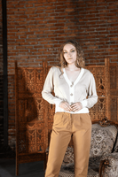 Cárdigan de Punto Irmak Kerekli para Mujer, Cárdigan de Punto con Botones de Perla, Conjunto de Cárdigan de Punto, Chándal para Mujer, Informal, Holgado