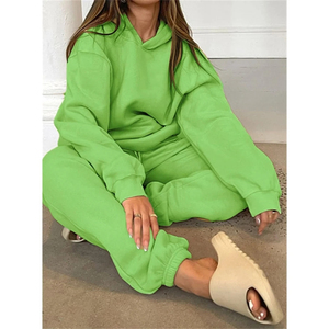 Wholesale Price Top Selling <b>Women</b> Oversized Pullover <b>Hoodie</b> & <b>Leggings</b> <b>Set</b> Ladies Tracksuit for Winter <b>Women</b> Oversized Tracksuit - Product Image 3