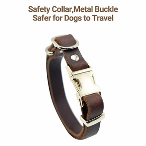 Hot Sale Eco-Friendly Leather Dog Collar Solid Brass Durable Pet Collars Metal Buckle Foldable Safety OEM ODM <b>Bathroom</b> Compliant - Product Image 6