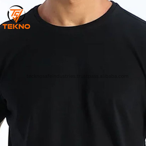 T-Shirt Homme de Haute Qualité 100% Coton Style Streetwear Poids Lourd 220 Grammes Personnalisable Panneau de Cou Travail Coupe Régulière OEM - Product Image 5