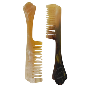 Peine para Cabello Hecho a Mano con Cuerno de Búfalo, Dientes Lisos, Calidad de Exportación de la India, Proveedor con el Precio Más Bajo - Product Image 1