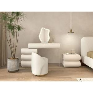 Gldwey <b>NightStand</b> Made Solid Wood High Quality With 2 Drawers and <b>White</b> Color For Bedroom Furniture - Product Image 2