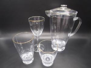 Gold Rimmed Acrylic <b>Plastic</b> Water <b>Tumbler</b> - Product Image 4