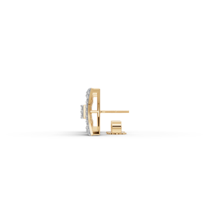 ต่างหูเพชรทรงสี่เหลี่ยมจาก Square Halo Lab-Grown Diamond - Product Image 2
