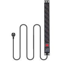 SYNSTRO IP20 EU PDU 8 Port 16A 220-240V 1U Rak Mount Aluminium Alloy Unit Distribusi Daya untuk Luar Ruangan Jaringan Industri