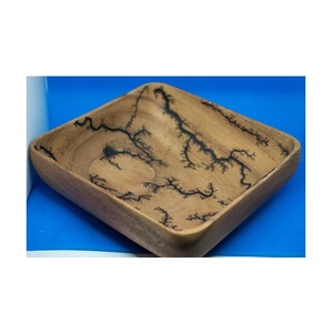 Bol en bois plaqué émail de bonne qualité Bol en bois de taille personnalisée avec cuillère de dernière conception pour hôtel à bas prix - Product Image 2