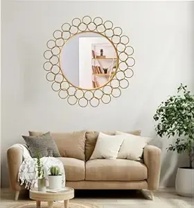 High Quality Luxury Modern Decorative Metal Frame Wall <b>Mirror</b> for Living Room Bedroom Interior Decoration at Wholesale Price - Product Image 2