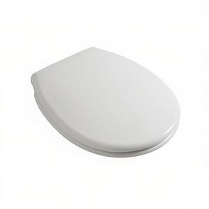 CORSICA White Plastic Toilet Seat <b>Cover</b> for Wall-Hung and <b>Floor</b>-Mounted Toilets - Product Image 3