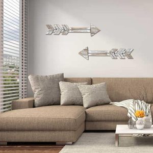 <b>Wooden</b> Arrow Wall 2 Pack Rustic Home Decor Farmhouse Arrow <b>Sign</b> Wall Decor for Home Gallery Wall Living Room Entryway - Product Image 3