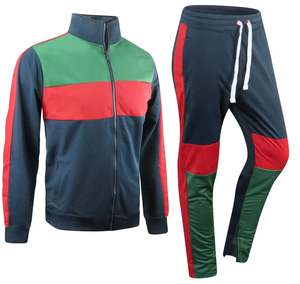 Conjunto de chándal de entrenamiento a prueba de viento Vintage personalizado para hombre, cortavientos liso de nailon con colores de contraste, material de neopreno - Product Image 5