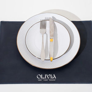 Napperon confortable de luxe en cuir véritable fait à la main pour Table à manger de Restaurant coussin résistant à la chaleur lavable Durable - Product Image 2