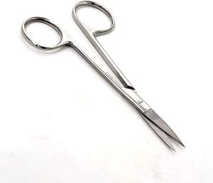 Ciseaux chirurgicaux professionnels en acier inoxydable, ciseaux à dissection d'iris de pansement incurvé et droit - Product Image 2