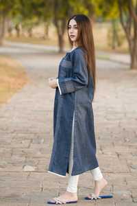 Kurtis de luxe léger et décontracté pour femmes, robe pakistanaise avec logo personnalisé, Kurti Kameez personnalisée en gros - Product Image 4