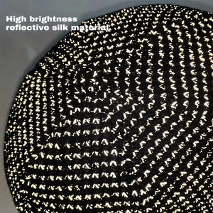 Gorro de calavera corto con patrón de puntos reflectantes de alta calidad 2025, gorro de melón cálido para invierno, gorros, estilo con puños para correr y ciclismo - Product Image 3