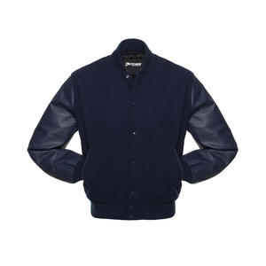 Tùy Chỉnh Tên Đội Len Varsity Áo Khoác Với Da Chính Hãng Tay Áo Windproof Mùa Đông Cao Đẳng Letterman Áo Khoác Cho Nam Giới Phía Trước - Product Image 2