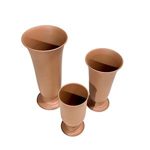 Jarrón de aluminio de diseño de lujo con juego de 3 macetas de flores de hierro hechas a mano con acabado en polvo y jarrón decorativo de Navidad - Product Image 3