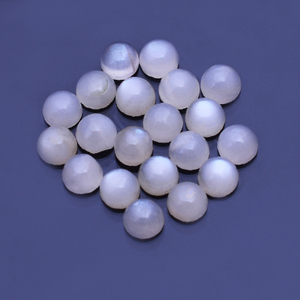 Pierre de Lune Blanche Naturelle Cabochon Ronde 3mm-30mm, Matériau Gemme de 14mm, Pierre Libre pour la Fabrication de Bijoux - Product Image 1
