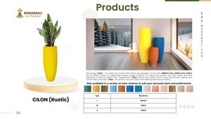 Pot de fleurs en fibre de verre FRP de grande taille de haute qualité, design rustique classique pour jardin extérieur, pépinière, maison, fleurs artificielles - Product Image 3