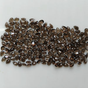 ควอตซ์สโมคกี้ธรรมชาติ 6x4 มม. ทรงลูกแพร์ คุณภาพดีที่สุด สำหรับทำเครื่องประดับ - Product Image 2