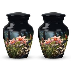 Vibrant Pink Lilies Urn <b>for</b> Human <b>Ashes</b> Decorative Modern Cremation Funeral Custom Memorials Urns - Product Image 3