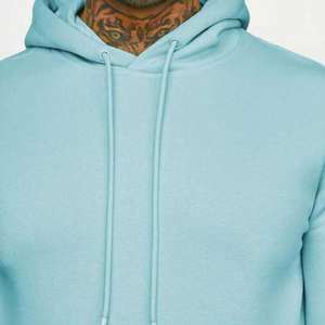 Sudadera con capucha premium para hombre con cordón ajustable, bolsillo canguro, tejido de forro polar suave y estilo casual minimalista. - Product Image 2