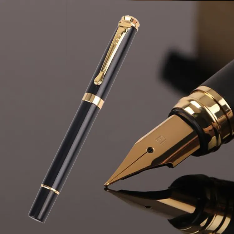 PI-005 Haute Qualité Noir Couleur Or De Luxe Stylo En Métal avec Logo Personnalisé