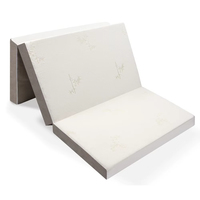 Meilleures ventes Matelas pliant en mousse à mémoire de forme souple et épais 3 Matelas d'invité en mousse à mémoire de forme en bambou Lit de plancher
