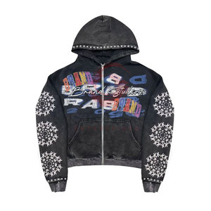 Sudaderas con capucha bordadas con estampado personalizado para mujer, forro polar de algodón 100%, logotipo frontal de Otoño/Invierno, servicio OEM, tamaño de Color personalizado - Product Image 4
