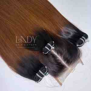 ผมต่อแบบกระดูกตรงสีน้ำตาล100% บริสุทธิ์ - Product Image 3