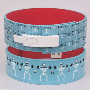 Cinturón de Levantamiento de Pesas de Cuero de Vaca de Alto Rendimiento, 10 mm, Antideslizante, con Diseño Gráfico de Moda para Entrenamiento de Fuerza y Levantamiento de Pesas - Product Image 5