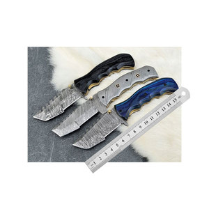 Offre de 3 couteaux de poche pliants tactiques lames en acier damas personnalisées avec poignées en bois exotique couteau pliant de poche de haute qualité - Product Image 1