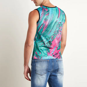 Débardeur de sport pour homme en coton tricoté vintage, imprimé par transfert thermique, respirant, pour la musculation, l'exercice et le fitness, vente en gros - Product Image 3