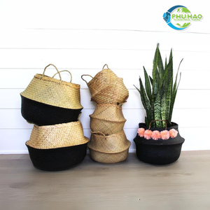 Premium Quality Good Offer SEAGRASS <b>BASKET</b> Exporting From Vietnam for <b>Laundry</b> Storage Plants Flower Pots - Product Image 3
