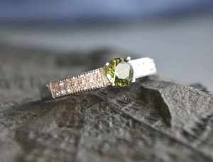 แหวนพลอยเชกแท้สีเงินสเตอร์ลิงสำหรับโอกาสพิเศษเช่นงานแต่งงาน - Product Image 5