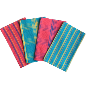 Serviette à rayures en coton quantité minimale de commande Tons marron et beige OEM et ODM Serviettes à main de cuisine réutilisables en microfibre de qualité supérieure de bonne qualité - Product Image 6