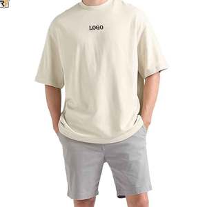เสื้อยืดโอเวอร์ไซส์100% ผ้าคอตตอนผ้าคอตตอนผ้าดิบพิมพ์ลายโลโก้แบรนด์ตามสั่งเสื้อผ้าแฟชั่น280 - Product Image 1