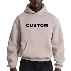 Sudadera con capucha de diseñador Boxy Fit Heavy Weight 600 Gsm Hoodies Mens Pullover en blanco Impresión personalizada Drop Shoulder Plain Hoodies - Product Image 5