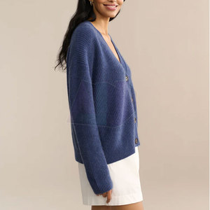 Cárdigan de Lana Sólida para Mujer, con Detalle de Botones, Diseño Tejido Cálido y Elegante para Uso Casual y Comodidad en Clima Frío - Product Image 2
