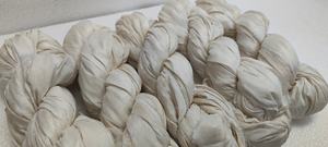 Cintas de Seda de Sari 100% Recicladas Hechas a Medida, Color Blanco Natural, Lavables, para Joyería, Artesanía, Tejido, Proyectos Ecológicos para Reventa - Product Image 4