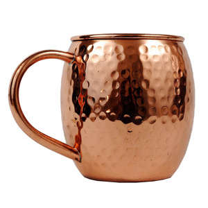 Mug à Moscow Mule en cuivre pur, fabriqué à la main pour la dégustation, avec des bienfaits pour la santé, idéal pour les événements festifs, mugs à bière en cuivre en promotion - Product Image 1
