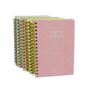 Tissu relié A5 cahier à spirale Journal Journal Agenda quotidien hebdomadaire mensuel organisateur planificateur cahier impression personnalisée - Product Image 3