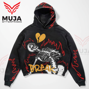 Sudadera con Capucha de Moda Urbana para Hombre, Sudadera Gráfica Extra Grande - Product Image 2